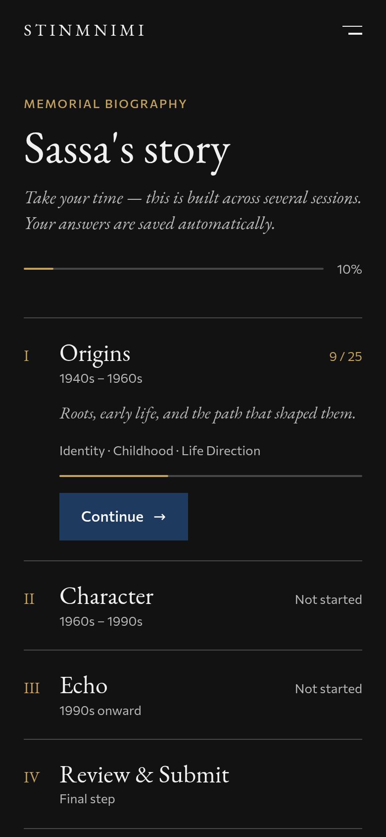 A phone screen in dark mode showing the chapter list with the first chapter open.
